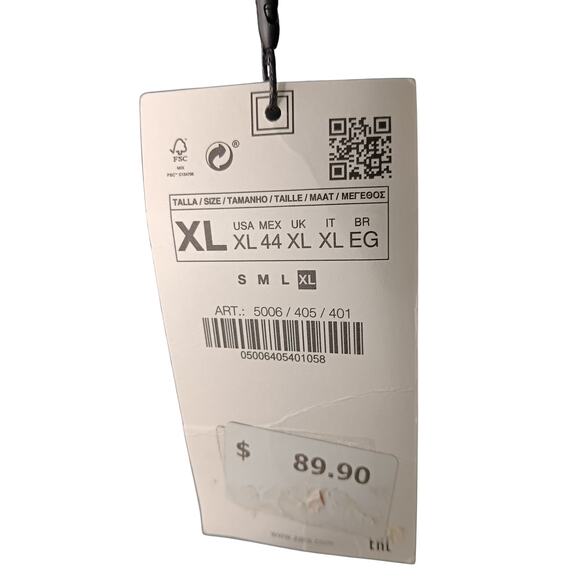 New ZARA Navy Utility Zip Front Jumpsuit XL Long Sleeve One Piece - Picture 14 of 16